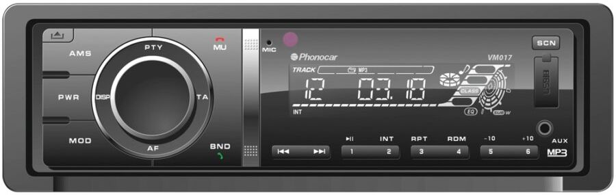 Autorradio Phonocar Vm017 Con Bluetooth Y Reproductor De Cd