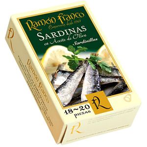 Conservas Ramón Franco Sardinilla en aceite de oliva 18-20 piezas 120 g