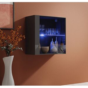 Vitrina colgante modelo Berit LD 60x60 en color gris con LED