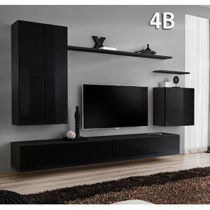 Conjunto de muebles Berit 4B negro (2,7m)