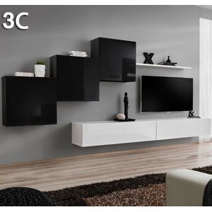 Conjunto de muebles Berit 3C blanco y negro (3,3m)