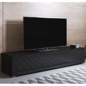 Mueble TV modelo Luke H2 (160x32cm) color negro con patas estándar