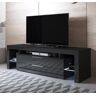 Mueble TV modelo Selma (160x53cm) color negro con LED RGB