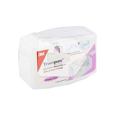 3M Transpore Esparadrapo de plástico microperforado 5mx2,5cm 3M Transpore Esparadrapo de plástico microperforado 5mx2,5cm