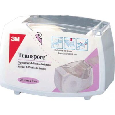 3M Transpore Esparadrapo de plástico microperforado 5mx2,5cm 3M Transpore Esparadrapo de plástico microperforado 5mx2,5cm
