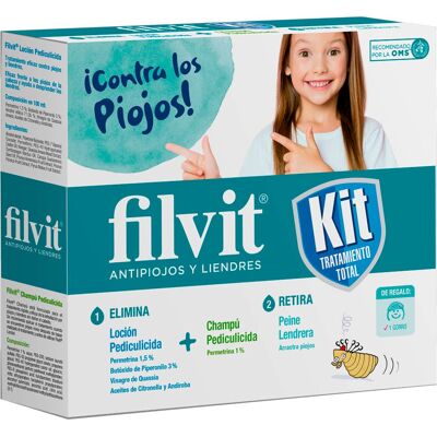 Filvit Kit Tratamiento Total Contra Piojos y Liendres 1ud Filvit Kit Tratamiento Total Contra Piojos y Liendres 1ud