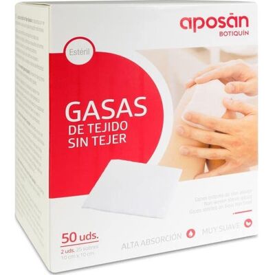 APOSAN Aposán Gasas de Tejido sin Tejer Estériles Alta Absorción 50uds APOSAN Aposán Gasas de Tejido sin Tejer Estériles Alta Absorción 50uds