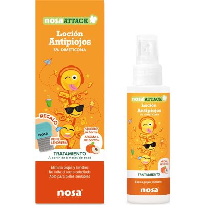 Nosa Loción Antipiojos 5% Dimeticona aroma Melocotón 100ml Nosa Loción Antipiojos 5% Dimeticona aroma Melocotón 100ml