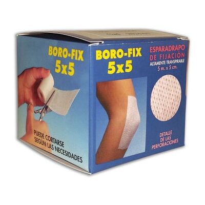 TUBIPAX Esparadrapo Boro-Fix Fijación Transpirable Blanco 5m x 5cm TUBIPAX Esparadrapo Boro-Fix Fijación Transpirable Blanco 5m x 5cm
