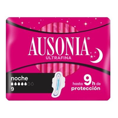 Ausonia Airdry compresa alas noche 9uds Ausonia Airdry compresa alas noche 9uds