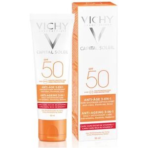 Vichy Ideal Soleil Cuidado Protector Antiedad 3en1 SPF50 50ml