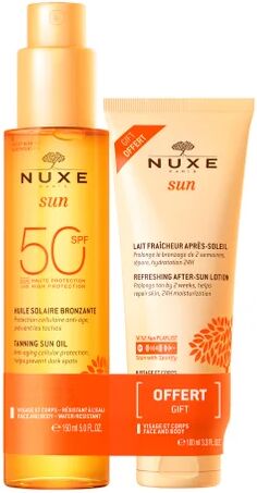 Nuxe Sun Aceite Solar Bronceador SPF50 150ml + Leche Refrescante After Sun 100ml