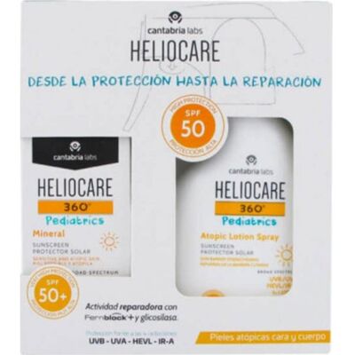 Heliocare 360º Pediatrics Atopic Lotion Spray Spf50 250 ml + Mineral Spf50+ 50ml Pack Heliocare 360º Pediatrics Atopic Lotion Spray Spf50 250 ml + Mineral Spf50+ 50ml Pack