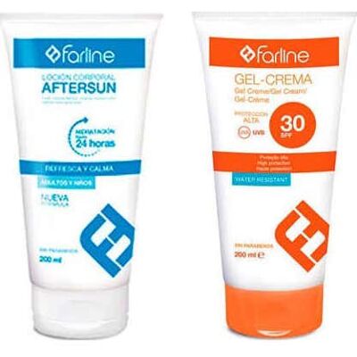 Farline Pack gel-Crema 200 ml + Aftersun 200 ml Farline Pack gel-Crema 200 ml + Aftersun 200 ml