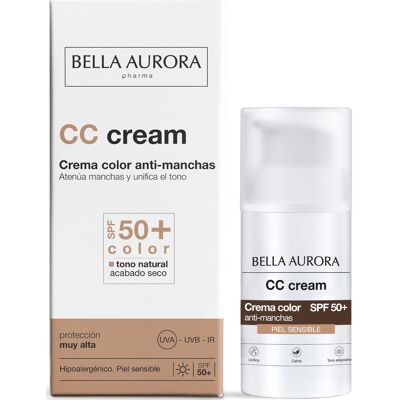 Crema de Color SPF50+ para Piel Sensible - Bella Aurora - 50ml Crema de Color SPF50+ para Piel Sensible - Bella Aurora - 50ml