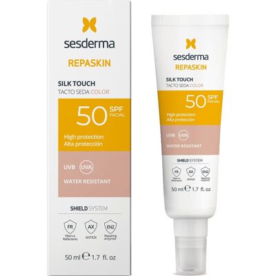 Sesderma Repaskin SPF50 Toque de Seda con Color - Protector solar facial Sesderma Repaskin SPF50 Toque de Seda con Color - Protector solar facial