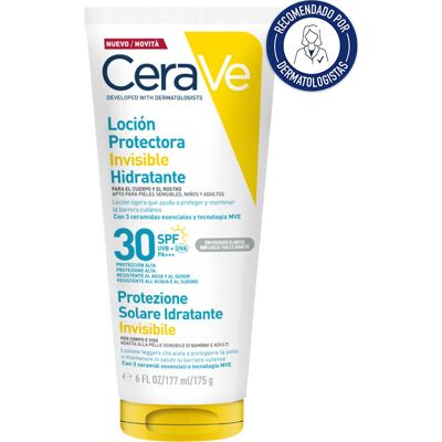 CeraVe ® Cerave Loción Protectora Invisible Hidratante Spf30 177 ml CeraVe ® Cerave Loción Protectora Invisible Hidratante Spf30 177 ml