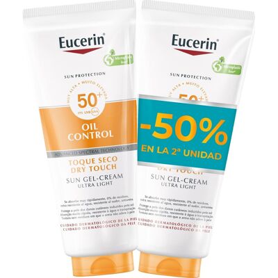 Eucerin Duplo Oil Control Dry Touch Gel-Crema SPF50+ 2x200ml Eucerin Duplo Oil Control Dry Touch Gel-Crema SPF50+ 2x200ml