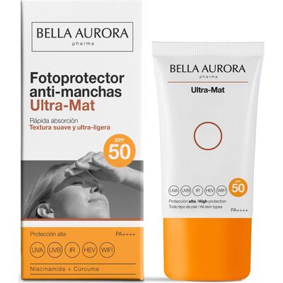 Bella Aurora Ultra-Mat Protector Solar Facial Anti-Manchas SPF50 Piel Grasa 50ml Bella Aurora Ultra-Mat Protector Solar Facial Anti-Manchas SPF50 Piel Grasa 50ml