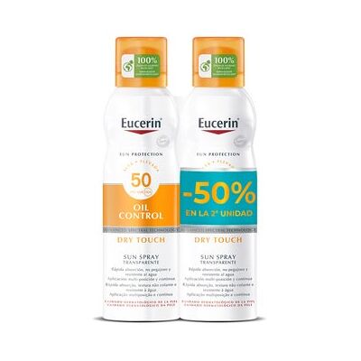 Eucerin Pack Oil Control Dry Touch Spray Transparente 2 X200 ml Eucerin Pack Oil Control Dry Touch Spray Transparente 2 X200 ml