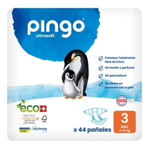 Pingo Pañales Ecológicos T3 Midi 44uds