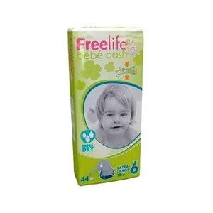 Bebe Cash Freelife Cash 6 pañal bebé Extra Large +18kg 44uds