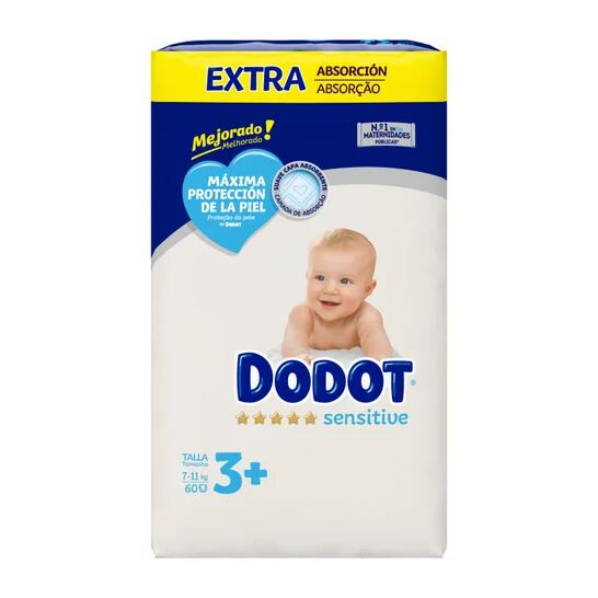 dodot ® Sensitive Talla 3+ 7-11kg 60uds