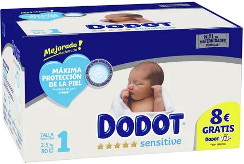 dodot Sensitive 2-5Kg Talla 1 80uds