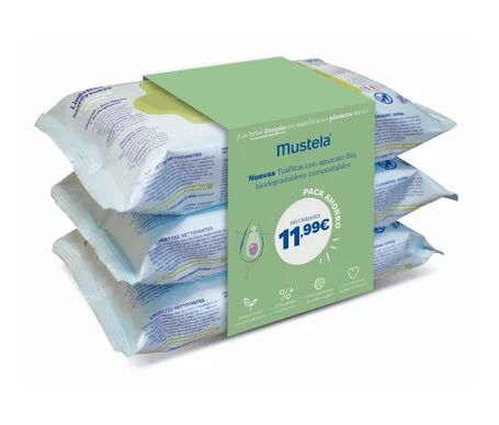 Mustela Toallitas Limpiadoras Aguacate Bio 3x60uds