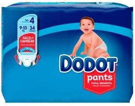 dodot Pañal Infantil Pants Talla 4 9-15Kg 34uds