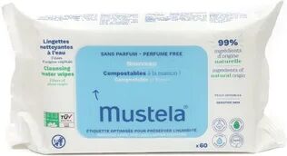 Mustela Bebé Niño Toallitas Limpiadoras Agua Sin Perfume 60uds