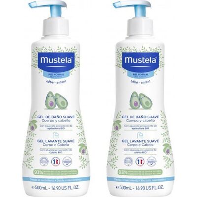 Mustela Gel de Baño Suave Duplo 2x500ml Mustela Gel de Baño Suave Duplo 2x500ml