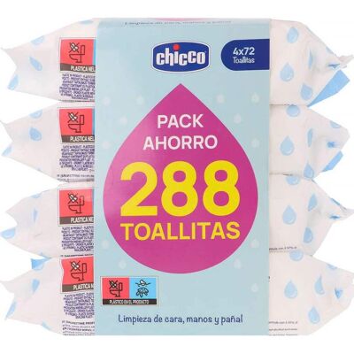 Chicco Pack Toallitas 4x72uds Chicco Pack Toallitas 4x72uds