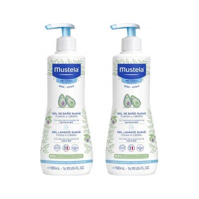 Mustela Gel de Baño Suave Duplo 2x500ml Mustela Gel de Baño Suave Duplo 2x500ml