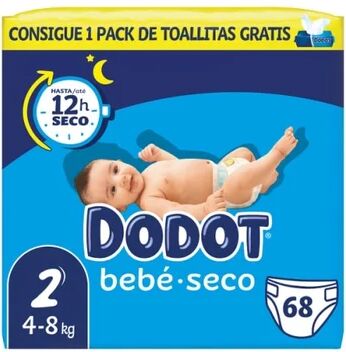 dodot Bebé Seco Pañal Talla 2 4-8kg 68uds