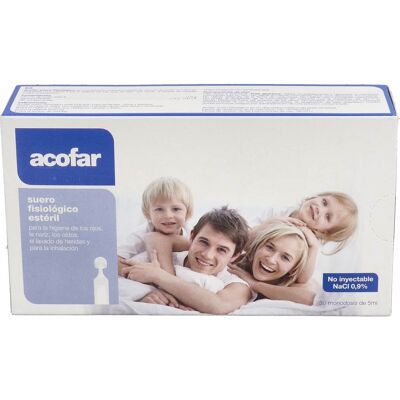 ACOFAR Suero Fisiológico Estéril 30 X5 ml ACOFAR Suero Fisiológico Estéril 30 X5 ml