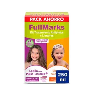 FullMarks Kit Tratamiento Antipiojos y Liendres Loción 100ml + Champú 150ml