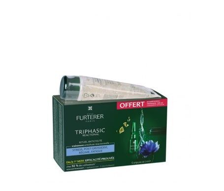 RENE FURTERER René Furterer Triphasic Reactional 12x5ml + Champú Anticaída 100ml