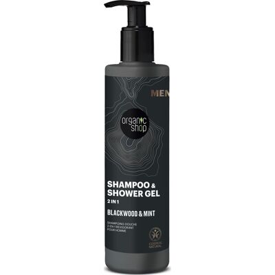 Organic Shop Hombre Blackwood & Menta 2-en-1 Champú y Gel de Ducha Organic Shop Hombre Blackwood & Menta 2-en-1 Champú y Gel de Ducha