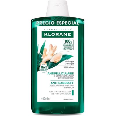 Klorane Champú a la Galanga Anticaspa Cuero Cabelludo 400 ml Klorane Champú a la Galanga Anticaspa Cuero Cabelludo 400 ml