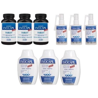 Evocapil Plus Pack Tratamiento Anticaída 3 M Champú + Spray + Vit Evocapil Plus Pack Tratamiento Anticaída 3 M Champú + Spray + Vit