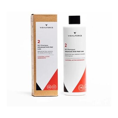 VIDALFORCE - Champú 2 XXL Anticaída Avanzada Bio 400ml - Shampoo VIDALFORCE - Champú 2 XXL Anticaída Avanzada Bio 400ml - Shampoo