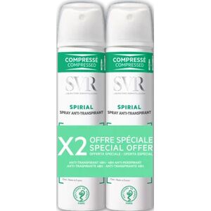 SVR Spirial Spray Desodorante Antitranspirante Intenso 48H 2x75ml