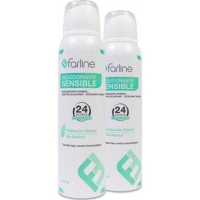 Farline Desodorante Spray Sensible - Duplo 2x150ml Farline Desodorante Spray Sensible - Duplo 2x150ml