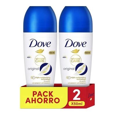 Dove Advance Care Original Women Desodorante Roll-On 2 X50 ml Dove Advance Care Original Women Desodorante Roll-On 2 X50 ml