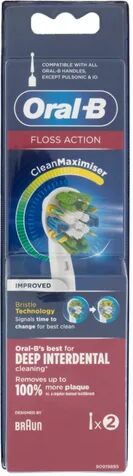 Oral-B Floss Action Cabezal Cepillo Limpiador 2uds