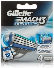 Gillette Mach 3 Turbo Recambio 4 Uds