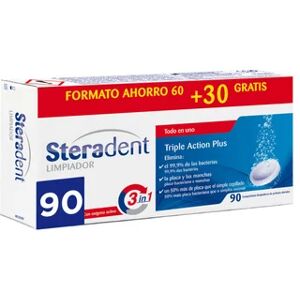 Steradent Limpiador Triple Acción Plus 90comp