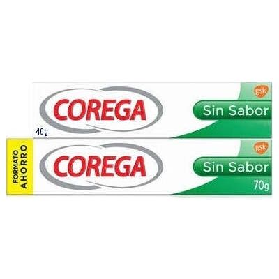 Corega Pack Crema Prótesis sin Sabor 2uds Corega Pack Crema Prótesis sin Sabor 2uds