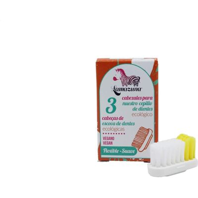 Lamazuna Recambio Cabezal X3 Cepillo Dental Suave - Cabezal de repuesto Lamazuna Recambio Cabezal X3 Cepillo Dental Suave - Cabezal de repuesto